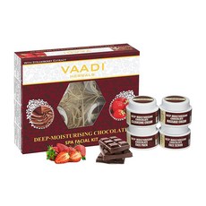 페이셜 키트 - 초콜릿 및 딸기 스파 페이셜 키트 - 천연 - 모든 피부 타입에 적합하며 남성과 여성 모두에게 적합 - 70g - Vaadi Herbals