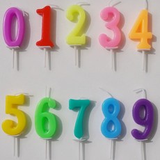 파스텔 생일 케이크 숫자 초 [파티 금색 골드초 금 숫자초 케익초 기념일 축하 특이한 파티캔들], 1개, 2