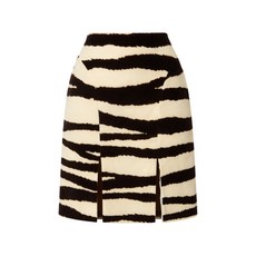 니나리치 지브라 벨벳 미니 스커트