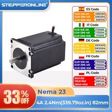 8MM IN 4NM STEPPERONLINE 밀링 340OZ 4A 머신용 CNC NEMA 리드 스텝퍼 57X82MM 23 모터
