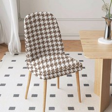 의자 커버 만능 식당 매트 럭셔리 풀백 쿠션 공용 식탁 가정용 라이트 플리스, 하운드투스 카, 4개입