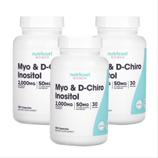 뉴트리코스트 우먼스 미오 d-카이로 이노시톨 120 캡슐, 3개, 120정