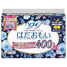 소피 하다오모이 극우 슬림 특히 많은 야간 40cm 깃털 9장〔생리용 냅킨 슬림, 1개, 1개입