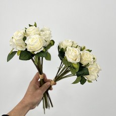일반 조화장미 다용도 인테리어 소품, 2개, 흰색 2개, 흰색