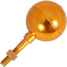 BMFTRRI 플래그 폴 볼 토퍼 장식 - 대부분의 미국 트럭 및 태양광 조명에 적합 12-13UNC 나사산 알루미늄 양극 산화 마감 완벽한 탑 교체, 3" Gold Ball