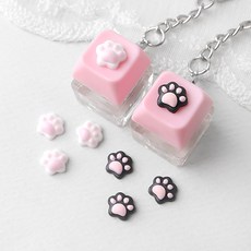 비즈아이 [6424-14]아크릴 키캡파츠 탑꾸재료 발바닥 9x8.6mm 1개
