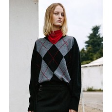 ARTID 울 실크 니트 스카프_RED