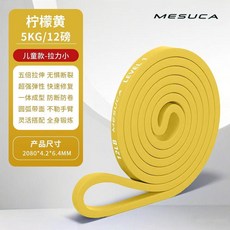 彈力帶 阻力帶 力量訓練 引體向上輔助助力帶, 1個, 黃色 5KG/12磅 兒童款-拉力小