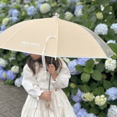 뚜뚜 아동용 반자동 투명창 안전 우산