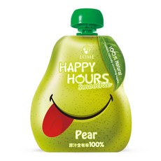 LOME Happy Hours 梨子泥，100%天然水果，寶寶健康零食，四個月以上適用, 90公克, 1包
