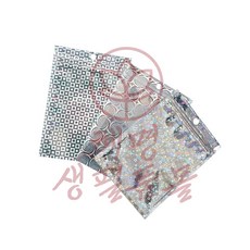 혜명생필품몰 걸이형 디자인 홀로그램 지퍼백 포장봉투 14x20cm, 1개