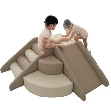 매트 미끄럼틀 놀이방 실내 슬라이드 유아 놀이터 계단 유치원 어린이집 가정용 키즈카페, K.5피스-모카, 1개