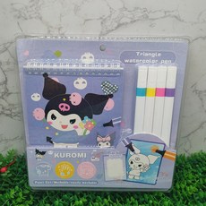 三麗歐卡通填色本水彩筆套裝學生兒童創意繪畫涂色本, 2311涂色套裝【庫洛米】, 1個