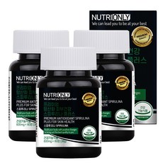 뉴트리온리 프리미엄 항산화 피부건강 스피루리나 플러스, 60정, 3개, 60정