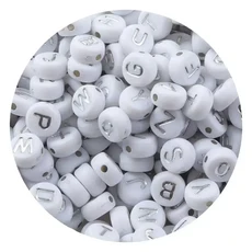 100/200/300/500Pcs 아크릴 혼합 편지 구슬 보석에 대 한 라운드 플랫 느슨한 스페이서 비즈 수 제 Diy 팔, 300PCS, 20 4x7mm-Random Mixed