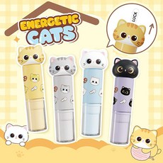 냥이 피규어 스틱지우개 귀여운고양이 피규어부착, 1개, 랜덤