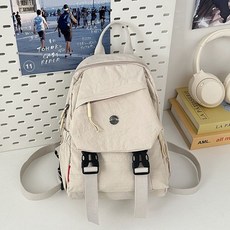 森系多功能單肩男女胸包騎行潮流休閒登山包戶外運動小型雙肩包, 白色【升級加固防潑水】