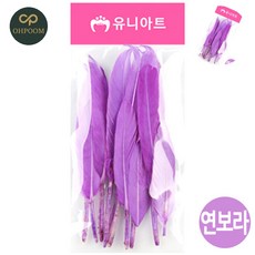 [픽커] 컬러새깃털 깃털장식 드림캐쳐재료 미니 새깃털 연보라