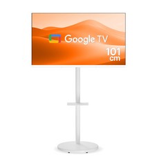 위드라이프 스마트 40인치 삼탠바이미TV 무빙라이프세트 구글 1등급 이동식티비 안드로이드, 101cm(40인치), WLTSTW2(화이트), 스탠드형, 방문설치