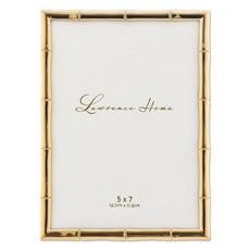Lawrence Frames 대나무 디자인 금속 프레임 12.7cm x 17.8cm(5인치 7인치) 골드 171882 3586983138