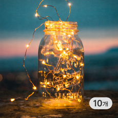 브로키 와이어전구 LED 줄조명 감성 캠핑전구, 10개, 1m