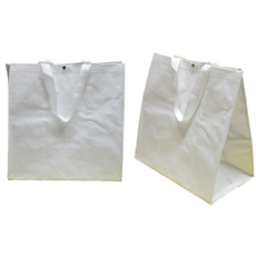 [인쇄가능] 타포린시장바구니 무지타포린백 장바구니 시장가방 마트 중형, 화이트, 1개