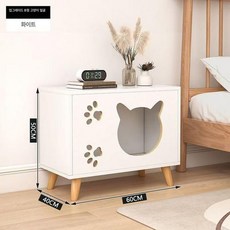 고양이 동굴 숨숨집 사계절 고양이집 방수 실내용 야외용, 1개, 캣 헤드 화이트 60 40x50