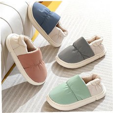 거실화 투톤 패딩 디자인 보온 안감 겨울 포근한 남녀공용 실내 슬리퍼