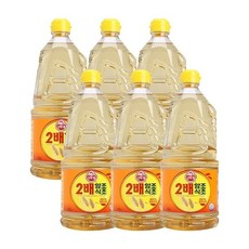 2배 양조식초1.5L 6개 조미료 식초 발효식초 조리용식초 요리용식초