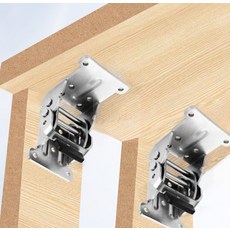 미니미마켓 책상 다리 90도 접이식 자동 잠금 힌지 경첩 브라켓, 상세표기, 1개, 컬러아연