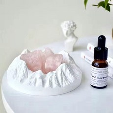 墾谷香薰擴香石擺件 天然紫水晶, 玫瑰花香,天然粉水晶