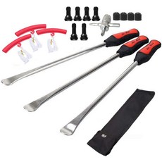 닥터록 14.5인치 퍼펙트 레버리지 타이어 스푼 레버 아이언 툴 키트 모터사이클 더트 바이크 잔디 깎는 기계 전문 교체 도구 밸브 스템 TR412 TR413이 포함된 스테이블 백, 3PCS+ Rim