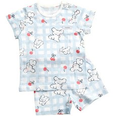 상큼 시원한칼라/ 영유아용 여름용 (반팔+반바지) 아기옷세트/ 체크 몽 (스타키드)