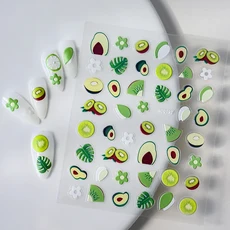 5D 절묘한 데이지 네일 스티커 꽃 데칼 자체 접착 럭셔리 아트 장식 9 # 1 장 8x10cm, 19 NK5D-0197