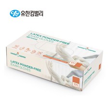 유한킴벌리 라텍스장갑 100매 고무장갑 의료용 식품용 위생, 1개, 01_XS(아이보리)