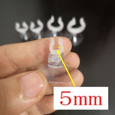 흡입 수족관 클립 산소 라인 튜브 컵 6 빨판 양면 펌프 호스 물고기 가열 개 홀더 공기, 1개, 5mm