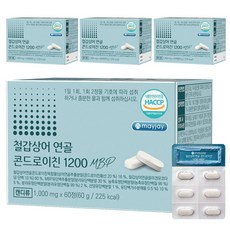 철갑상어 연골 콘드로이친 1200 MBP 저분자 식약청 인증 HACCP, 60g, 4개