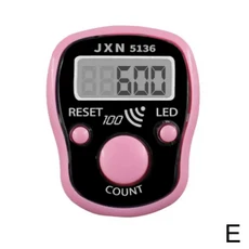 휴대용 전자 카운터 Tasbeeh 손가락 디지털 비드 타이머 LCD 자리 디스플레이 핸드 탈리 리모콘, 01 CN, 03 Pink