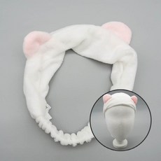 세안헤어밴드 화이트 세수머리띠 세안밴드