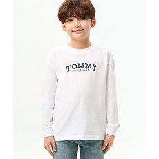 타미힐피거 TOMMY HILFIGER KIDS 모노타입 프린트 로고 티셔츠 T42G0KKO310BT1YBR 617508