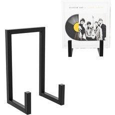 2팩 레코드 보관함 비닐 LP 스탠드 CD 디스플레이 프레임 레코드용 메탈 앨범 보관함블랙, Black