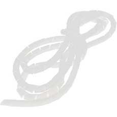 4M 롱 앰프 설치 나선형 래핑 밴드 케이블 관리자 커버 수축 튜브 보호기 흰색