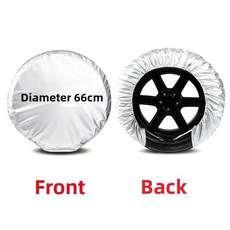 여행용 휠 프로텍터 스페어 타이어 커버 실버 코팅 원단 폴리에스터 소재 태피터 트럭용, 1. A, 1개