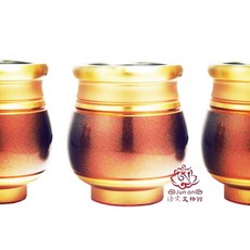 均安佛教文物館 雙色銅製供水杯-古沉（大）, 1個