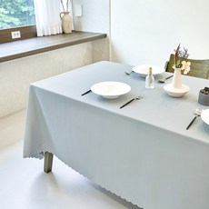 캐프마켓 구김방지 호텔 테이블보 식탁보, 1개, 8인(260 x 180 cm), 그레이