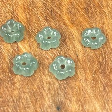 采禪手作 A1190 天然翡翠 危料 花 6.6*2.7mm, 單個,挑選, 1個