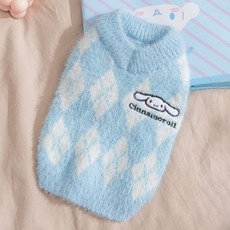 寵物毛衣 Cinnamoroll 針織背心, 邦迪藍, 1個