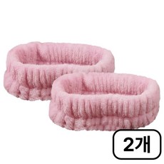 디어하우스 극세사 헤어 세안밴드, 2개, 핑크