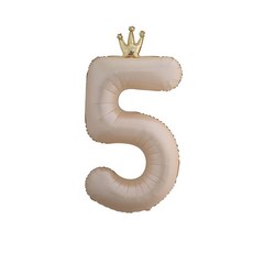 연지마켓 숫자 은박 풍선 대형, 베이지 5