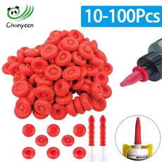 10 100PCS 코킹 보존 튜브 보호기 씰링 도구 커버 레드 노즐 마무리 건설 절약, 100 pcs
